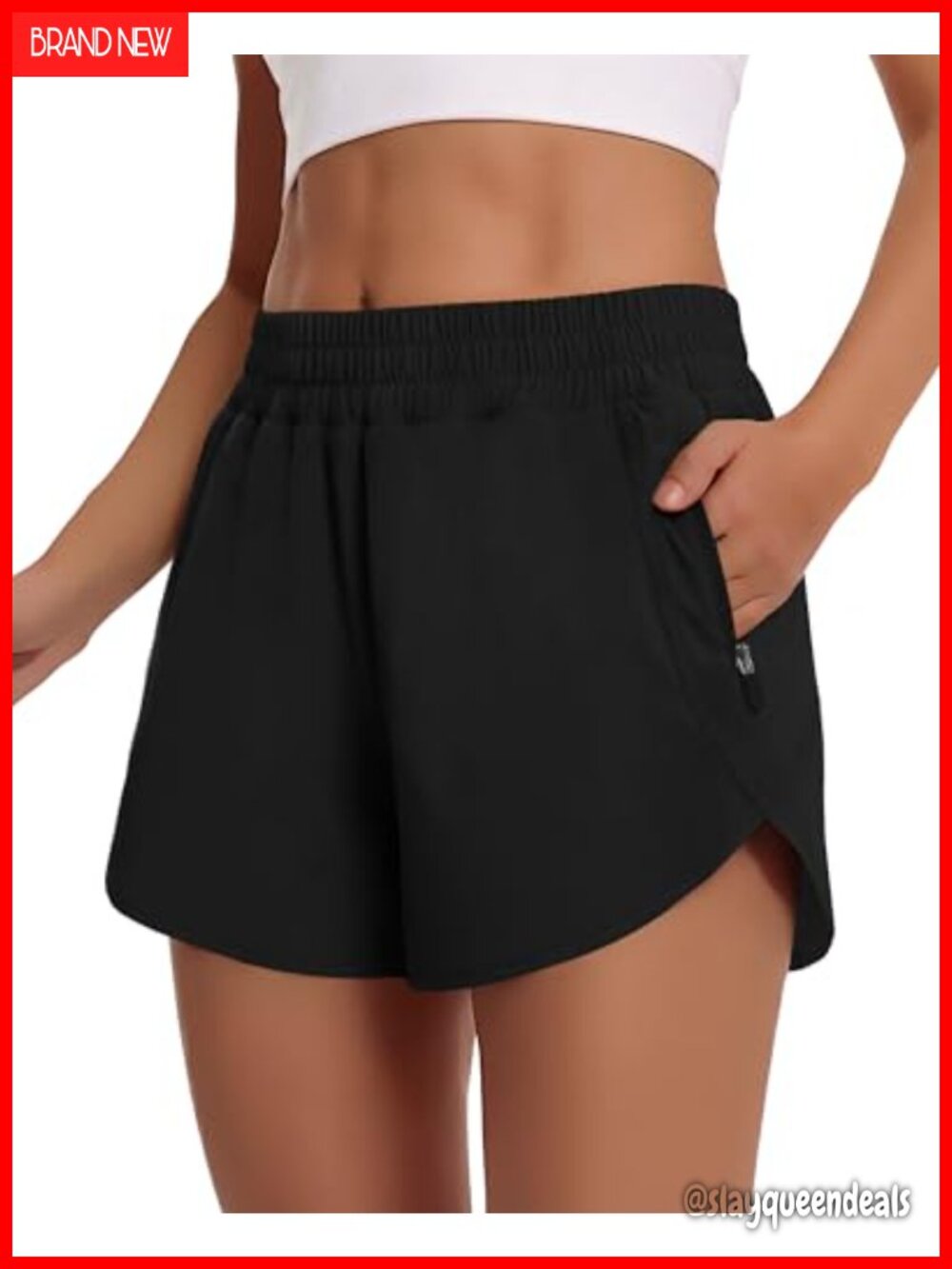 CAMPSNAIL High Waist Running Shorts for Women Quick Dry Athletic Gym